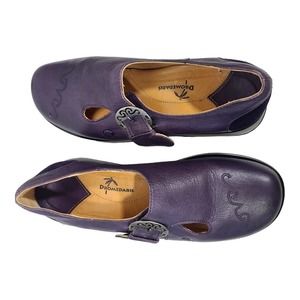 Dromedaris Women's 8.5 42 Purple Leather Macaw Mary Jane Comfort Shoes Y2K 90's